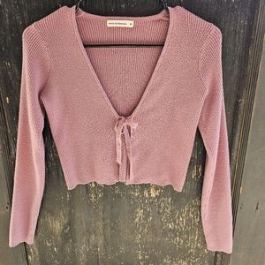 Vintage Style Cropped Wrap Top Women's Size Medium